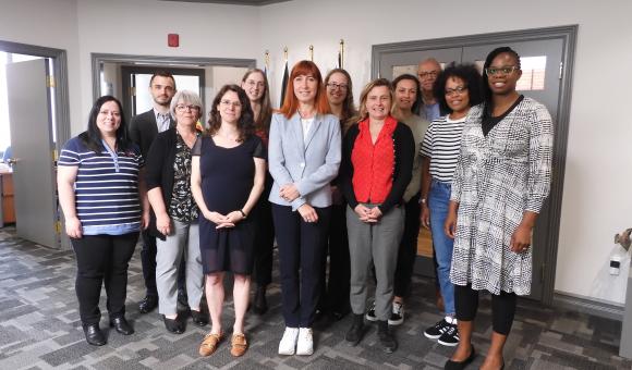 Mme Delcomminette aux cotés des équipes de WBI, AWEX et Délégation générale WB au Québec